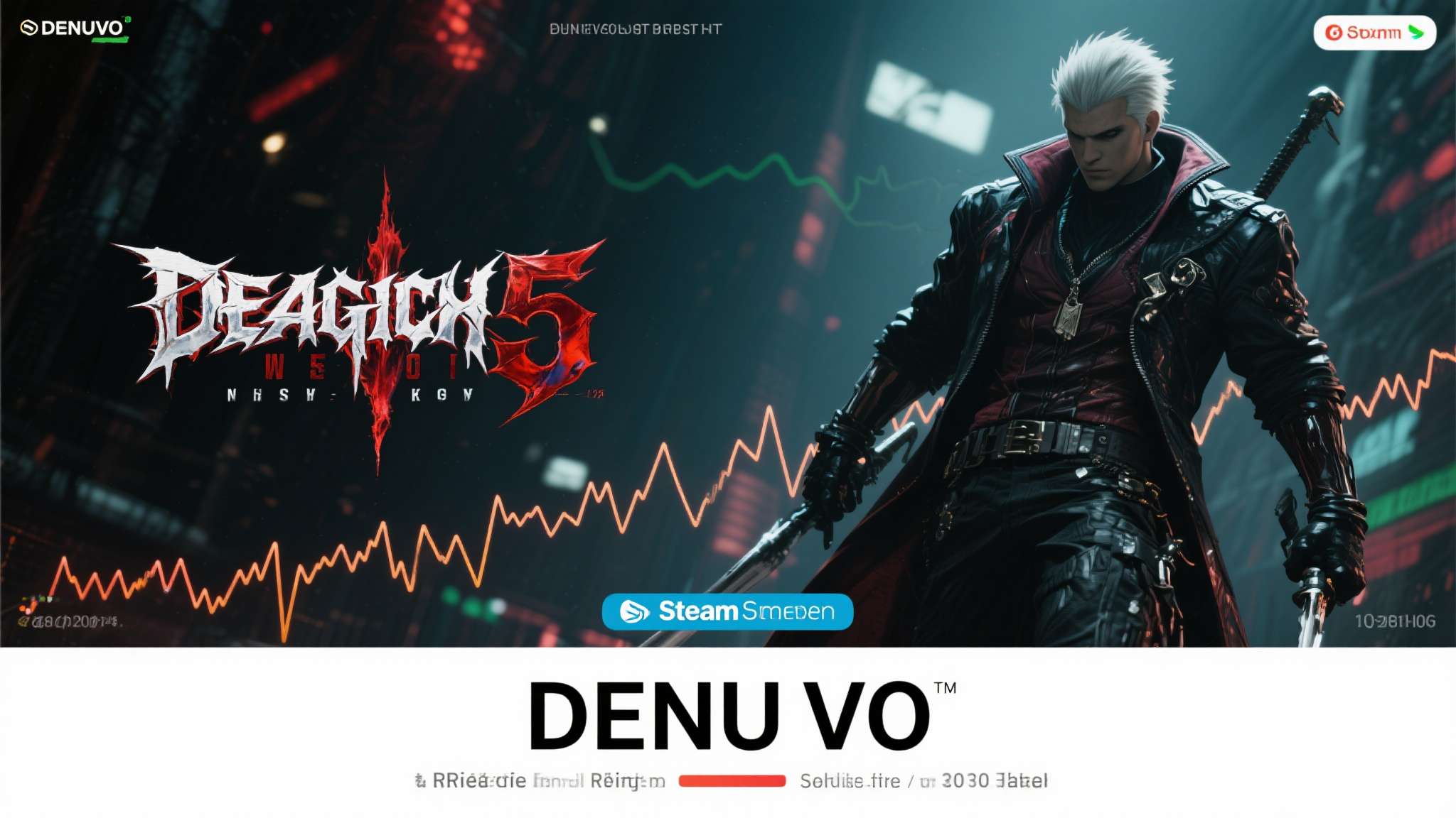 以《鬼泣5》为例，该作Denuvo被破解后的第一个月，Steam平台销量出现了短